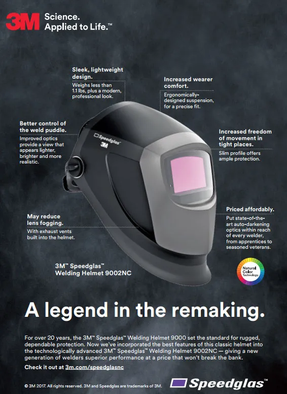 3M Speedglas Μάσκα Προστασίας Ηλεκτροσυγκολλητή 9002NC